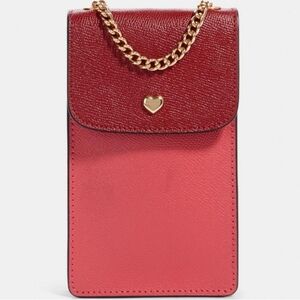 NWT Coach North/South Phone Crossbody in Colorblock